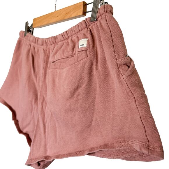 Vuori Sunnyside Pull On Cotton Drawstring Relaxed Mini Shorts Burnt Clay Large - Picture 6 of 15